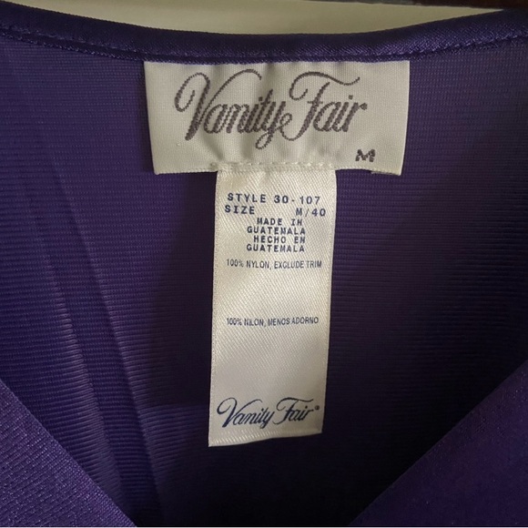 Vintage Purple Vanity Fair Slip Nightgown Dress Womens Size M - Picture 4 of 11